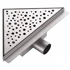 Трап для душу кутовий GAPPO 200x200мм із сухим затвором сатин G82020-1