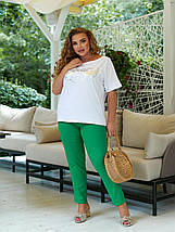 Легкий жіночий костюм, тканина "Льон" 48, 50, 52, 54, 56, 58, 60, 62 розмір 48, фото 5