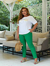 Легкий жіночий костюм, тканина "Льон" 48, 50, 52, 54, 56, 58, 60, 62 розмір 48, фото 3