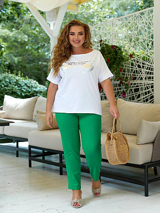 Легкий жіночий костюм, тканина "Льон" 48, 50, 52, 54, 56, 58, 60, 62 розмір 48, фото 1