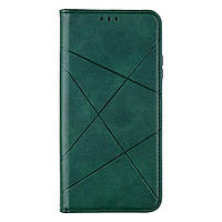 Чехол-книжка Business Leather для Xiaomi Poco M3 / Redmi 9T Цвет Зелёный