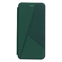 Чехол-книжка кожа Twist для Tecno Spark 7 Цвет 3, Dark Green