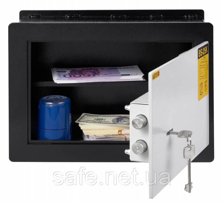 Сейф вбудований в стіну GheTE BS-25K (ВxШxГ:250x350x160), сейф в стіну, сейф прихований, сейф для будинку