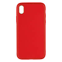 Чехол для iPhone Xr Leather Gold with Frame without Logo Цвет 2 Red