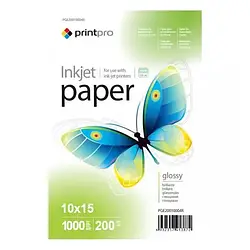 Фотопапір PrintPro PGE20010004R White A6, 1000л, глянцевий, 200 г/м2