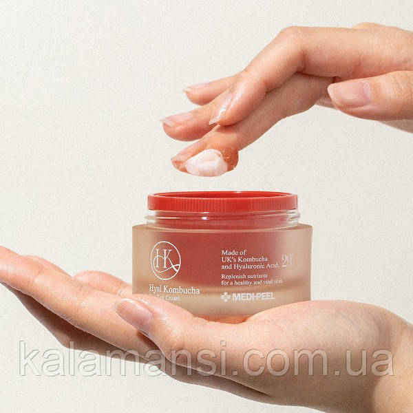 Крем для обличчя з комбучею керамідами Medi-Peel Hyal Kombucha Tea Tox Cream 50мл