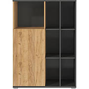 Шафа офісна,стелаж для офісу, етажерка ШОФ-5, колір Антрацит\ Дуб артізан