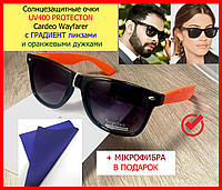 Сонцезахисні окуляри UV400 PROTECTON Cardeo Wayfarer з ГРАДІЄНтами та жовтогарячими дужками