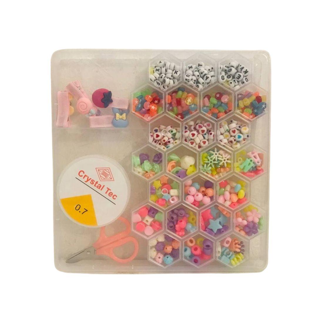 01 F Набір бісеру, ножиці, нитка, шпильки, у кейсі, фото 1