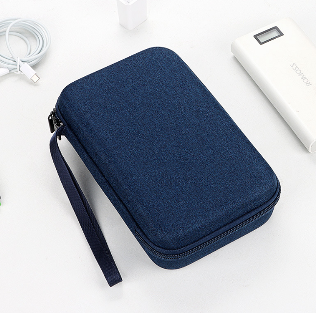 Органайзер для провідків в твердому корпусі "HARD BOX". Розмір 23x14,5x6,5 см. Синій, фото 1