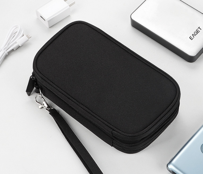 Органайзер для провідків двоярусний "STANDART MEDIUM". Розмір 20x11,5x6 см. Чорний, фото 1