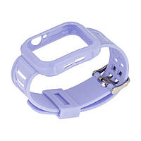 Ремешок для Apple Watch Band Silicone Shine + Protect Case 44mm Цвет Purple