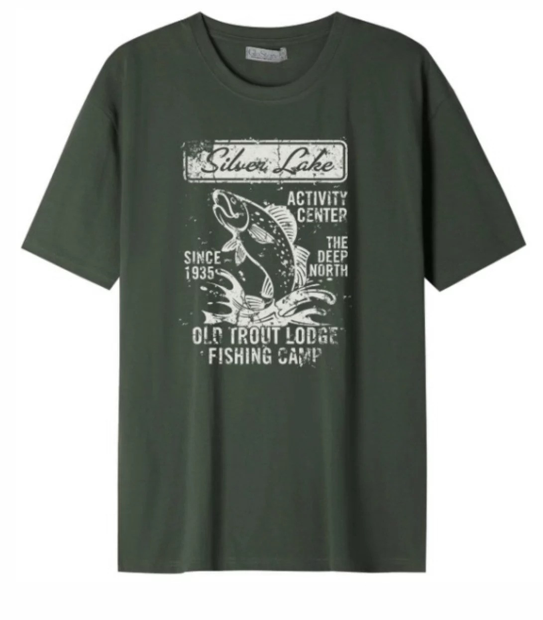 Чоловіча футболка з принтом риби, фото 1