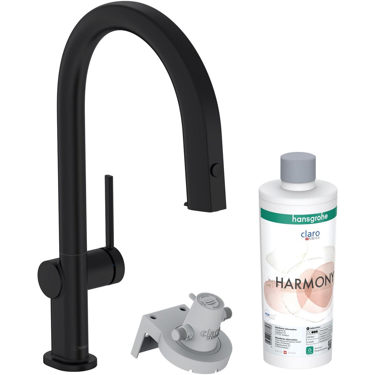 Змішувач для кухні на дві води HANSGROHE Aqittura M91 чорний латунь 148563 76801670, фото 1