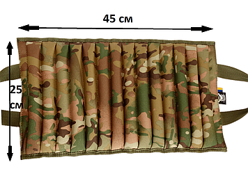 Килимок під сошки подвійний 45x25 GEN 2 Мішок упор для стрільби тактичний Підставка під зброю армійська
