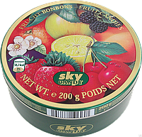 Конфеты фруктовые Fruit Candies леденцы в ж\б Sky candy 200 г.