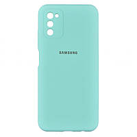 Чехол для Samsung A03s Full Case HQ with frame 164mm Цвет 21 Sea blue