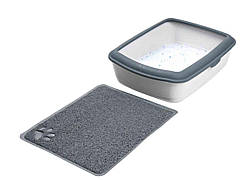 Килимок Trixie під туалет тканинний сірий з лапкою 37*45см smart