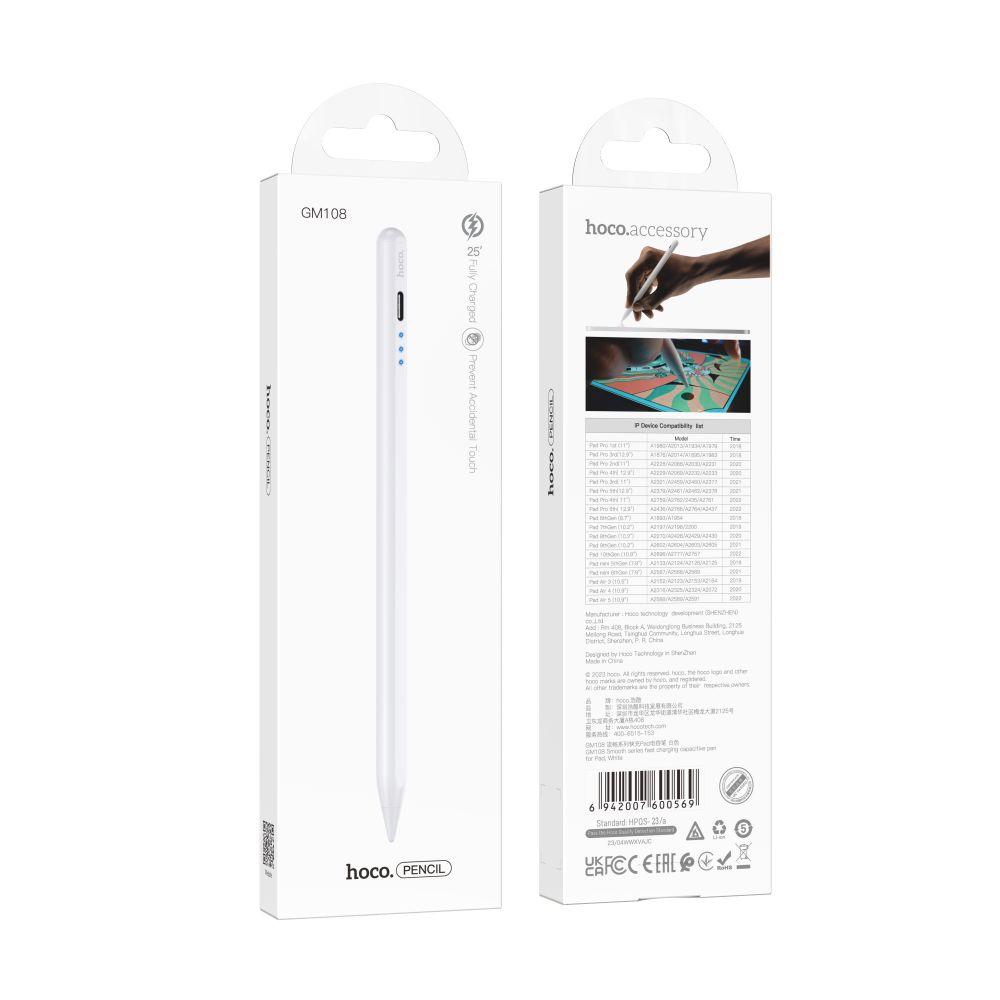 Стилус Hoco GM108 Fast Charging iPad Цвет Белый - фото 1 - id-p1886236418