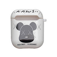 Футляр для Наушников Airpods 1/2 Glossy Brand Цвет 02, Kaws white