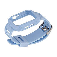 Ремешок для Apple Watch Band Silicone Shine + Protect Case 44mm Цвет Sky Blue