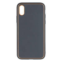 Чехол для iPhone X для iPhone Xs Leather Gold with Frame without Logo Цвет 4 Grey