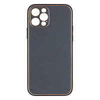 Чехол Leather Gold with Frame without Logo для iPhone 12 Pro Цвет 4, Grey