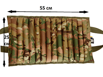 Килимок під сошки подвійний 55x25 GEN 3 Мішок упор для стрільби тактичний Підставка під зброю армійська