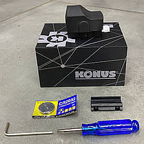 Коліматорний приціл KONUS SIGHT-PRO Fission 2.0, 4 MOA, кріплення на 22 мм / 11 мм, фото 3