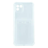 Чехол для Samsung A03 Pocket Card Transparent case Цвет Transparent