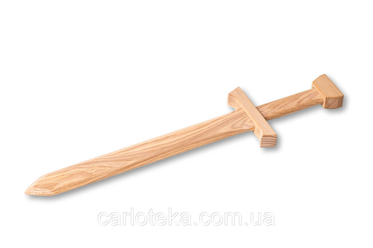 Деревянный рыцарский детский меч 45 см - фото 2 - id-p1735051007