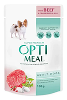 Консерва для собак з телятиною і журавлиною Optimeal (Оптиміл) 100 г