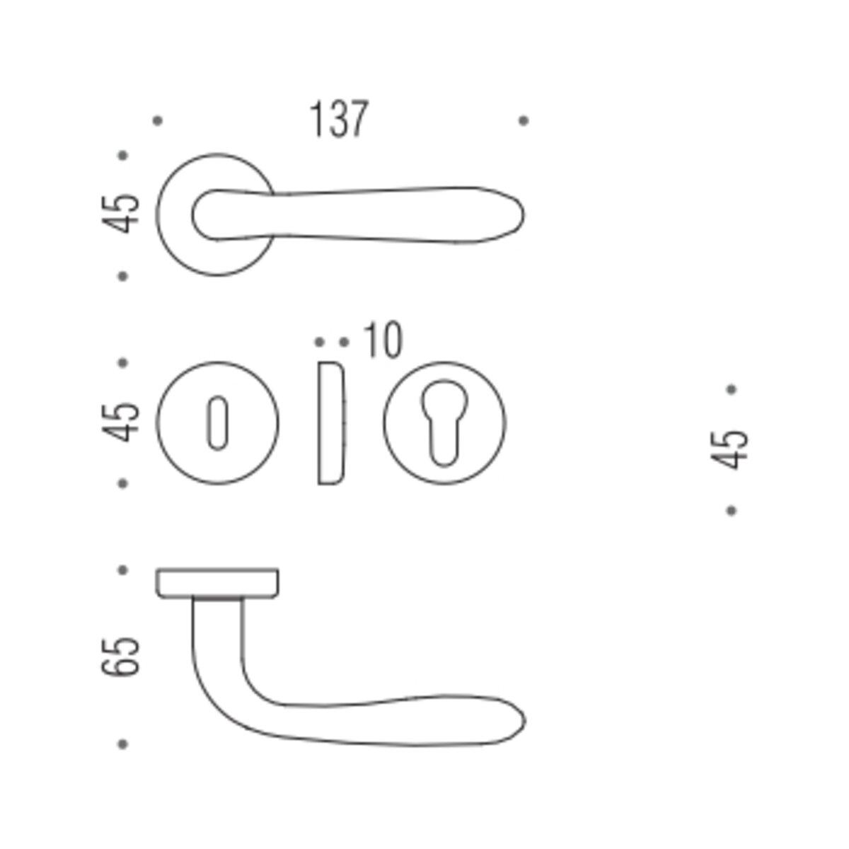 Ручка Colombo Robot CD 41 мат.хром R ф / з (ID#1886254189), цена: 2463 ...