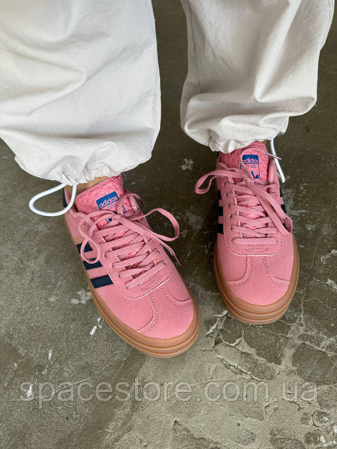Adidas gazelle navy pink discount