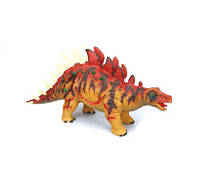 Большой резиновый динозавр Стегозавр 63 см Красный