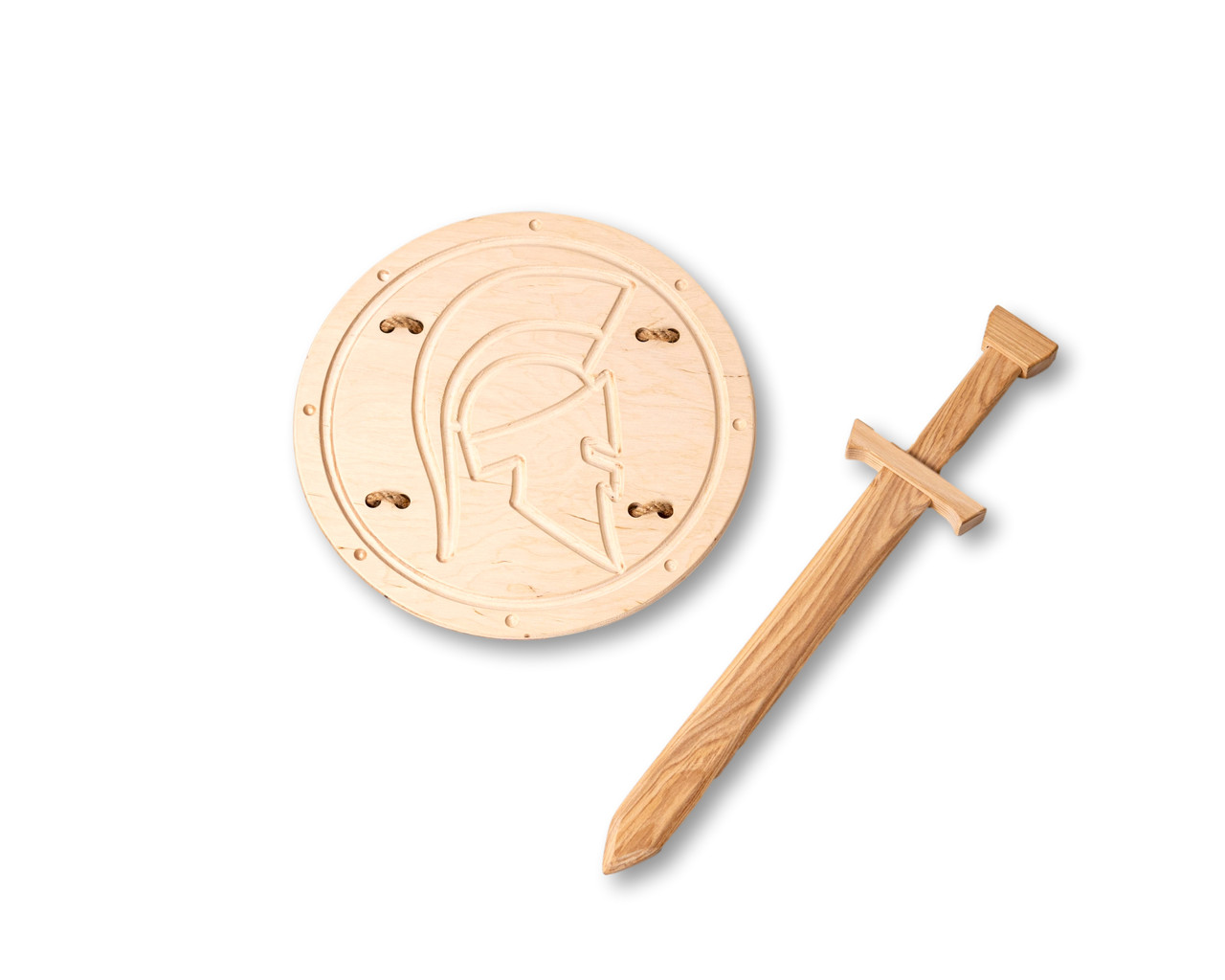 Меч дитячий  дерев`яний 45 см і щит "Римський" 30 см, фото 1