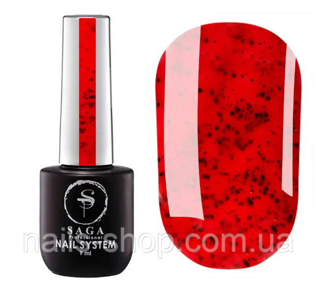 Гель-лак Saga Black Snow №01, 9 мл