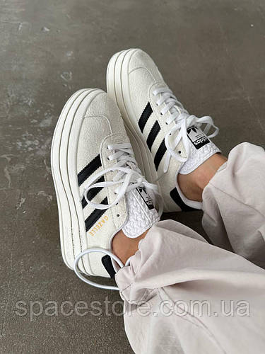 Купить Женские кроссовки ADIDAS GAZELLE BOLD «CREAM / BLACK» premium ...