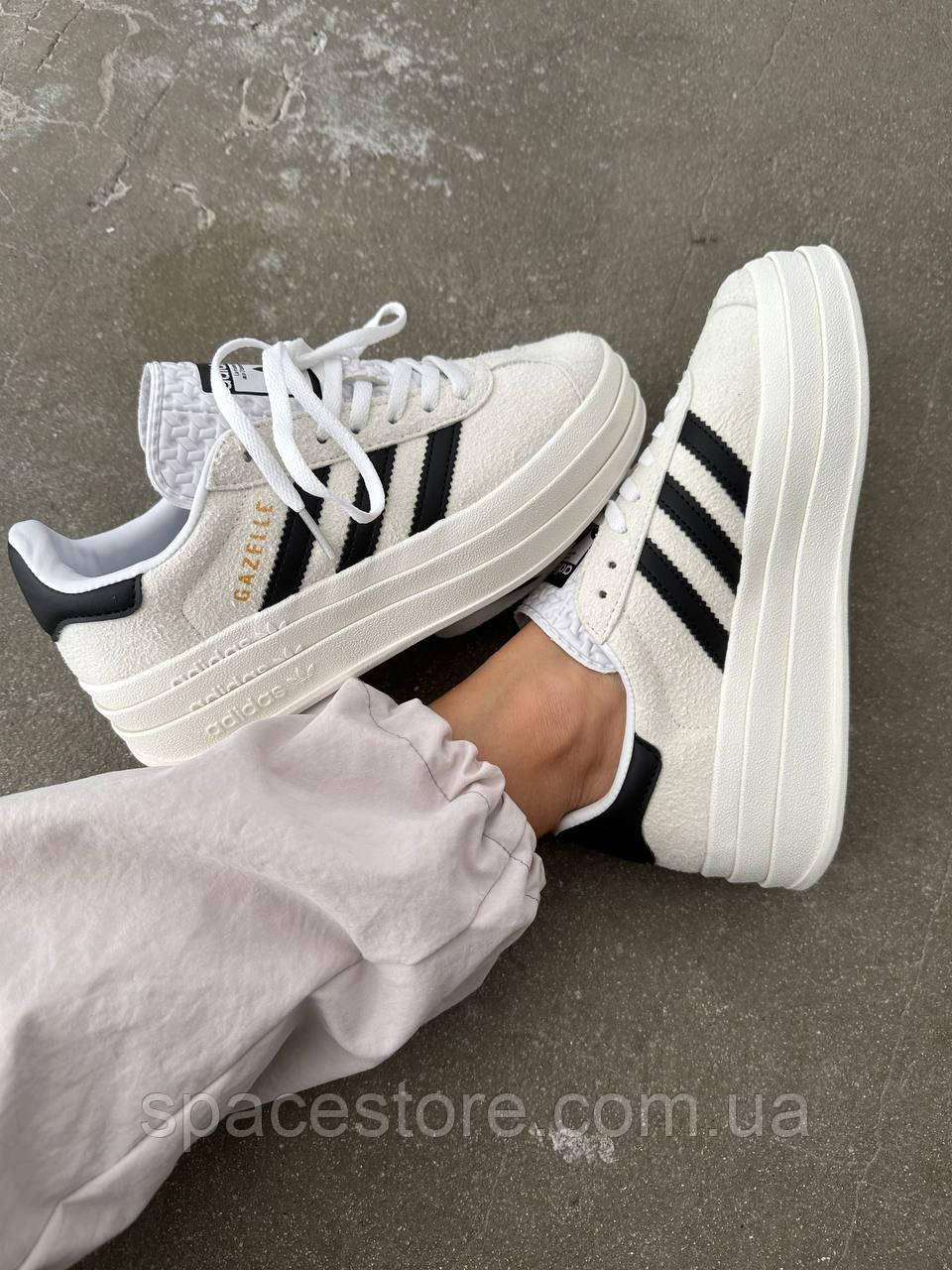 Купить Женские кроссовки ADIDAS GAZELLE BOLD «CREAM / BLACK» premium ...