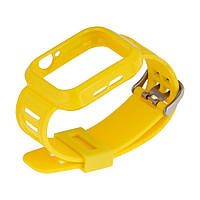Ремешок для Apple Watch Band Silicone Shine + Protect Case 44mm Цвет Yellow