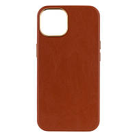 Чехол Leather Case Gold Buttons для iPhone 13 Цвет 2, Brown