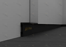 Алюмінієвий тіньовий плінтус прихованого монтажу 20 мм чорний