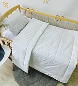 Тепле дитяче укривало і подушка в ліжечко — дитяча ковдра для новонароджених 110х140 см