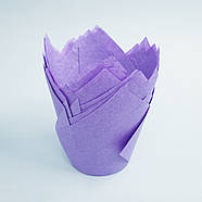 Паперова форма для мафінів Тюльпан фіолетовий 12 шт., фото 2