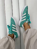 Жіночі кросівки ADIDAS GAZELLE MINT кеди адідас газель ментольні