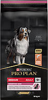 Сухий корм Пурина Про План/Purina Pro Plan Dog Adult Medium з лососем, для собак середніх порід,14 кг