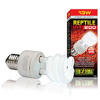 Компактная люминесцентная лампа Exo Terra Reptile UVB 200 для облучения лучами УФ-В спектра 13 W, E27 (для