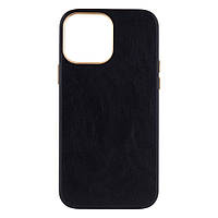 Чехол Leather Case Gold Buttons для iPhone 13 Pro Max Цвет 1, Black