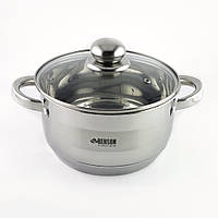 Каструля 2.5 л із кришкою з нержавіючої сталі Benson