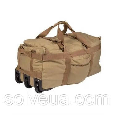 Сумка-рюкзак транспортна на колесах Койот 118л. Mil-Tec 13854005.solve